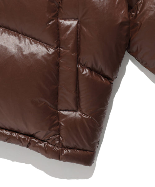 Women's Duckie Glossy Down Short Puffer Brown