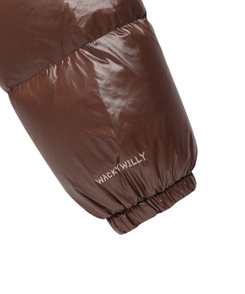 Women's Duckie Glossy Down Short Puffer Brown