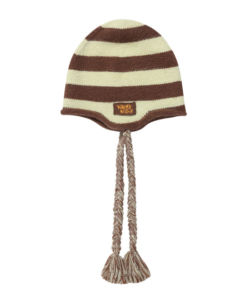 Stripe Tessle Beanie (2 colors)