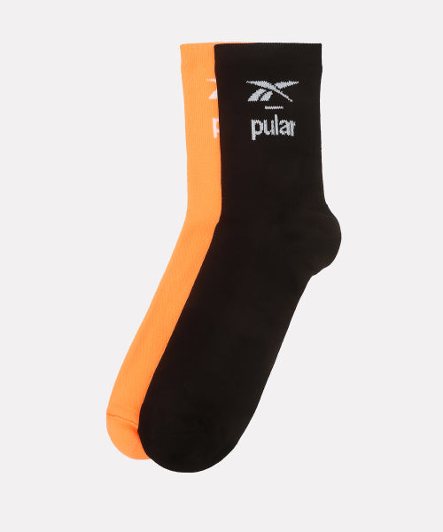 Reebok X Pular 2-pack 러닝 양말 - 블랙 & 오렌지