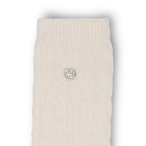 Cable Knit Socks Ivory FLOTFA3L10