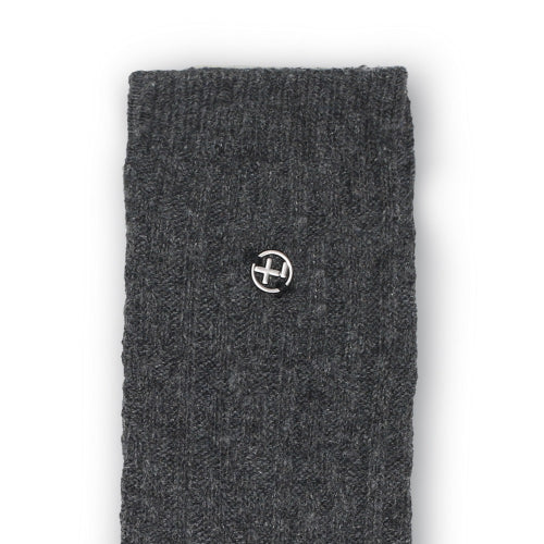 Cable Knit Socks Dark Gray FLOTFA3L09