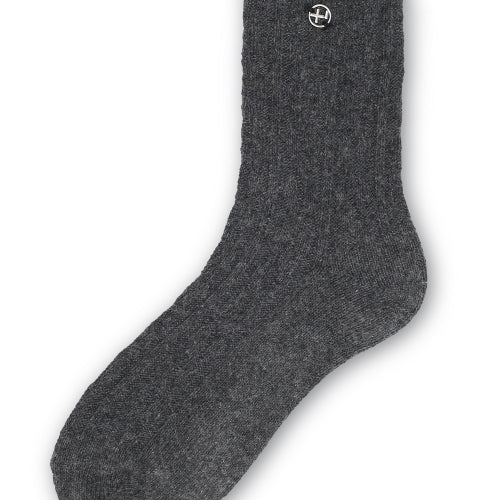 Cable Knit Socks Dark Gray FLOTFA3L09