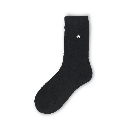 Cable Knit Socks Black FLOTFA3L08