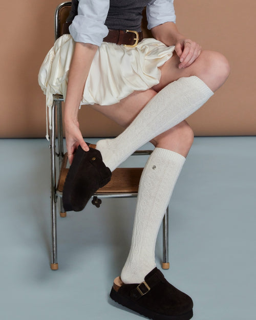 Ni Hi Wool Socks Ivory FLOTFA3L04