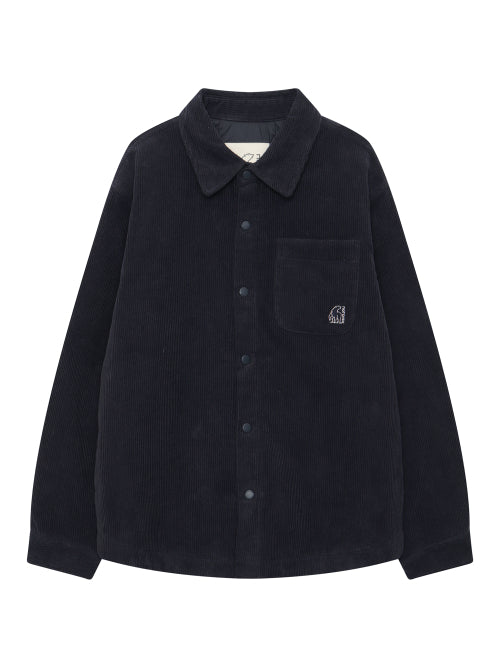 Corduroy Padded Shirt - U_Navy