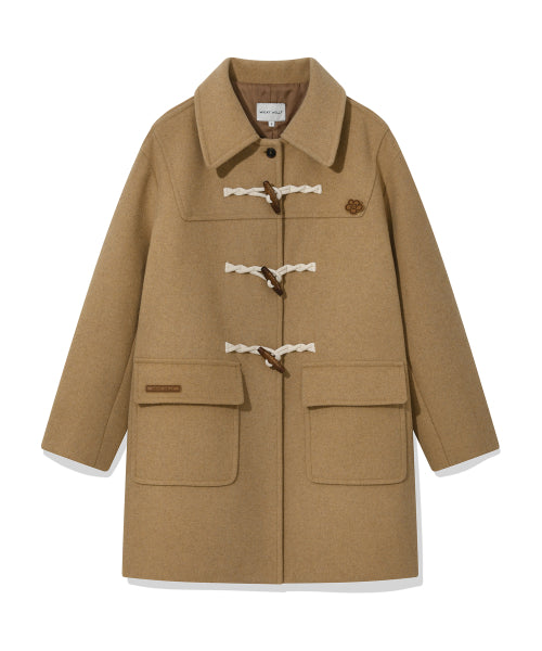 Women's Wool Duffel Midi Coat Camel