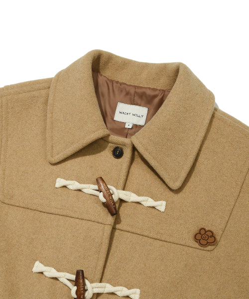 Women's Wool Duffel Midi Coat Camel