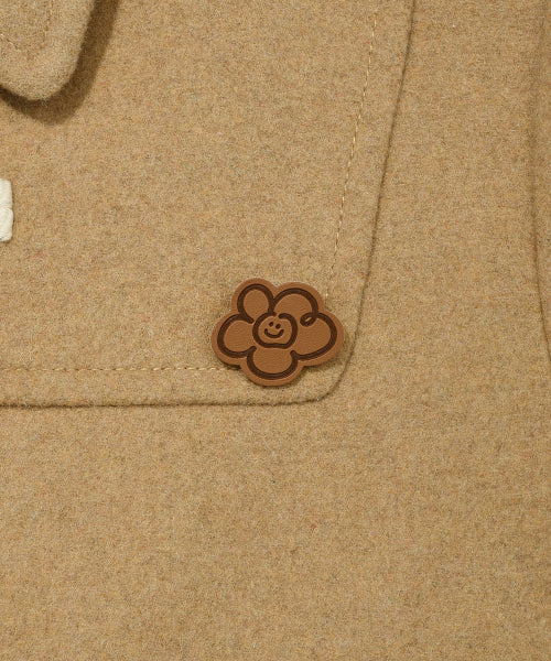 Women's Wool Duffel Midi Coat Camel