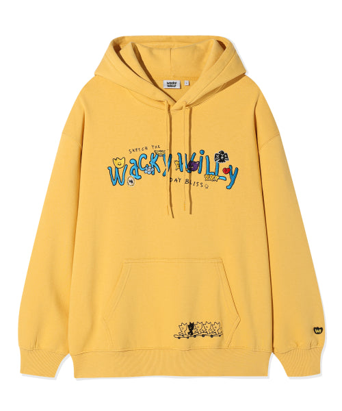 Embroidered logo hooded yellow