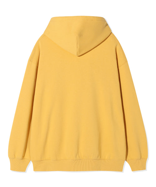 Embroidered logo hooded yellow