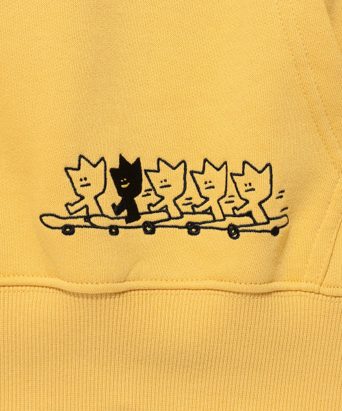 Embroidered logo hooded yellow