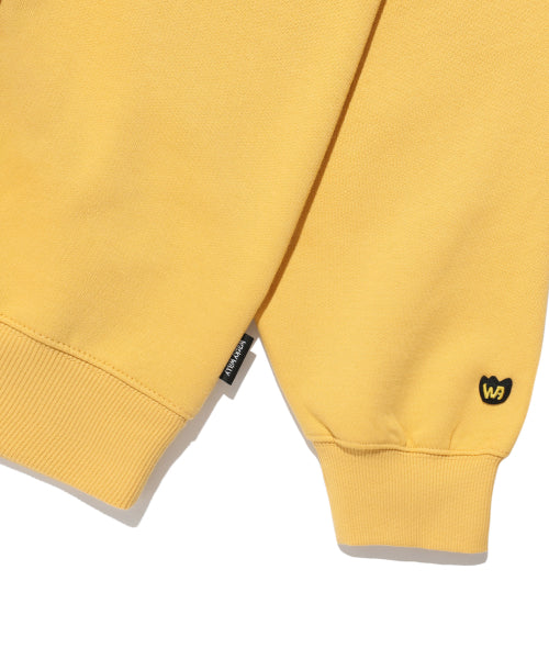 Embroidered logo hooded yellow