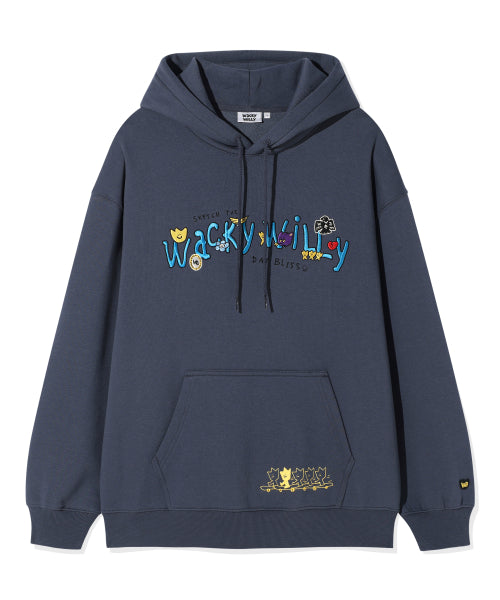 Embroidered logo hood navy