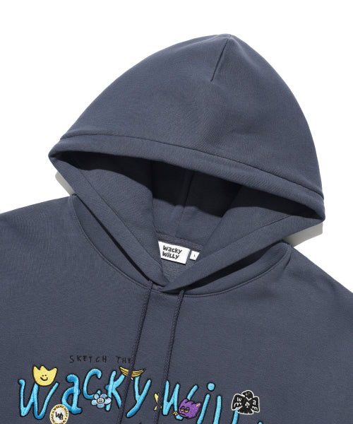 Embroidered logo hood navy
