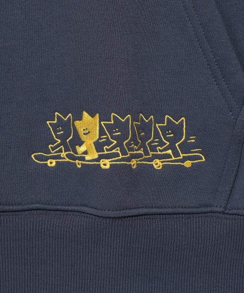 Embroidered logo hood navy