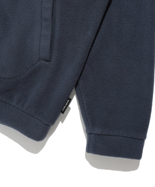 Fleece Hood Half Zip-Up Navy