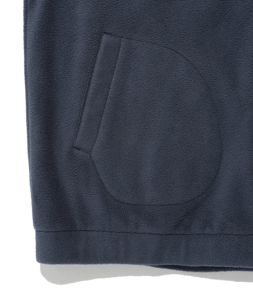Fleece Hood Half Zip-Up Navy