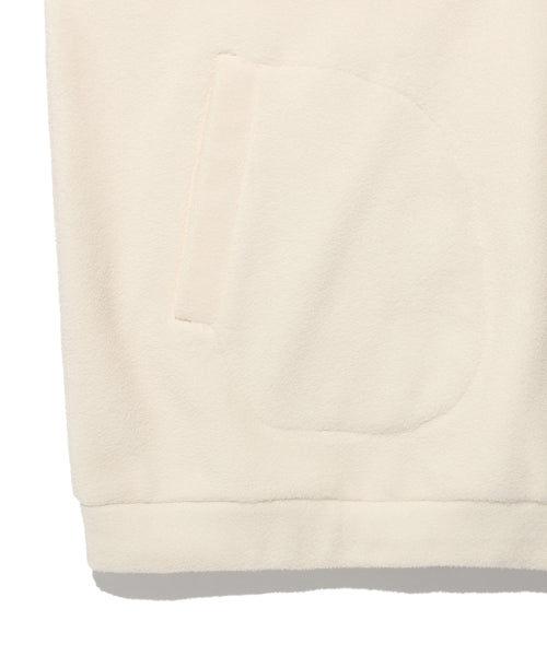 Fleece Hood Half Zip-Up Cream