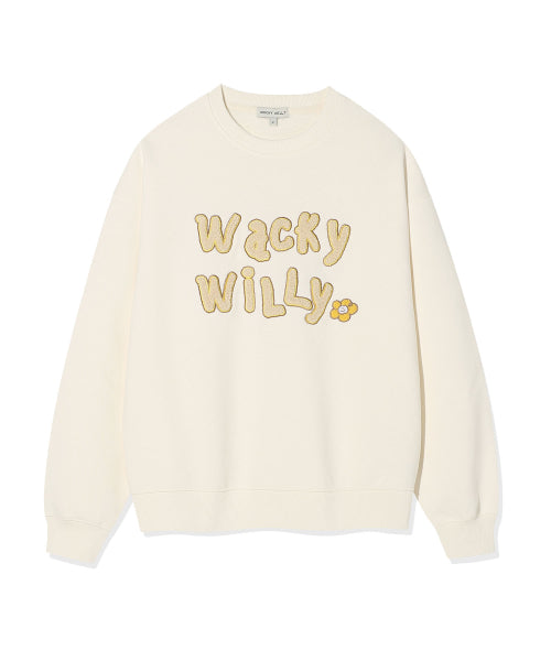 Women's boucle sweatshirt cream