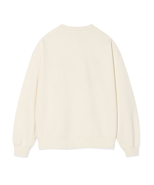 Women's boucle sweatshirt cream