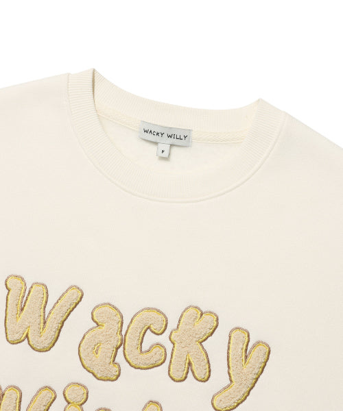 Women's boucle sweatshirt cream