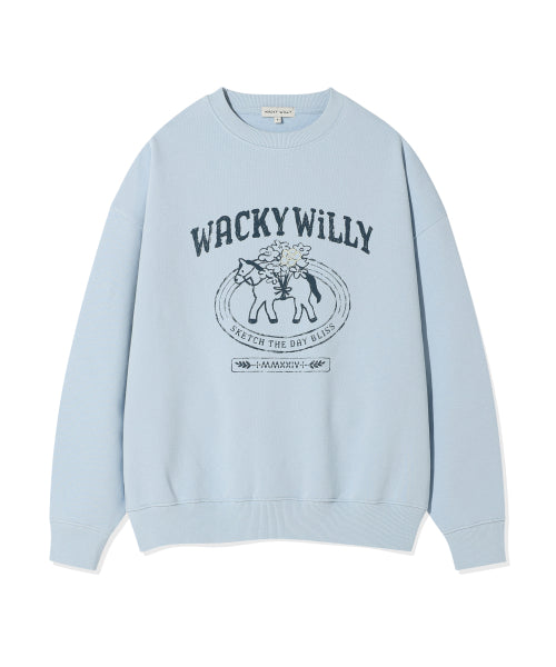 Women's typo graphic sweatshirt blue