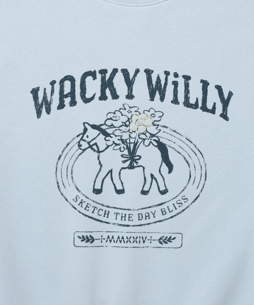 Women's typo graphic sweatshirt blue