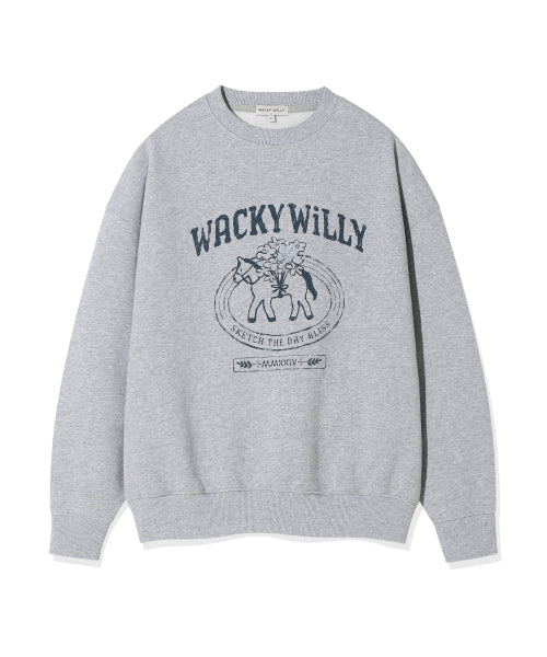 Women's typo graphic sweatshirt gray