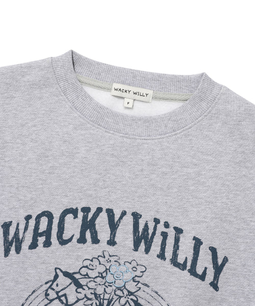 Women's typo graphic sweatshirt gray