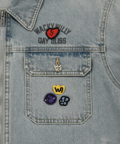 Denim patch tracker blue