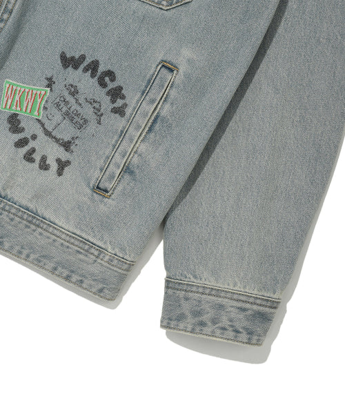 Denim patch tracker blue