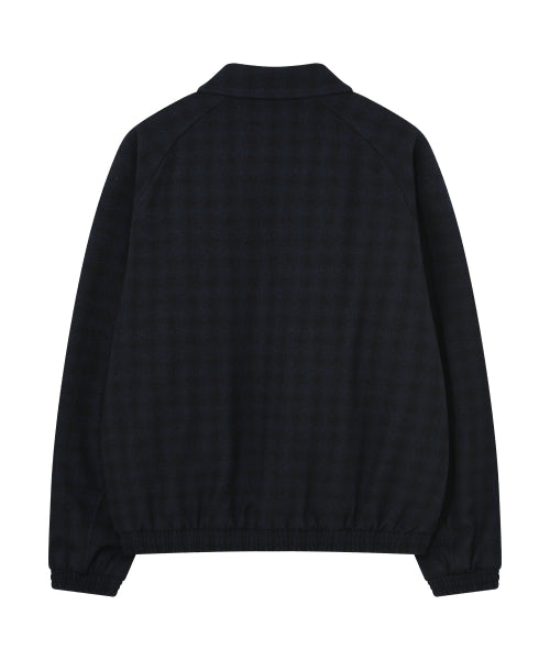 WOOL CHECK COLLAR BLOUSON