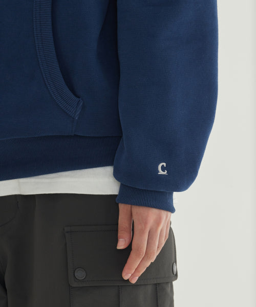 SMALL LOGO BRUSHED HOODIE