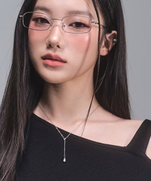 Tearls Drop Necklace [SILVER]