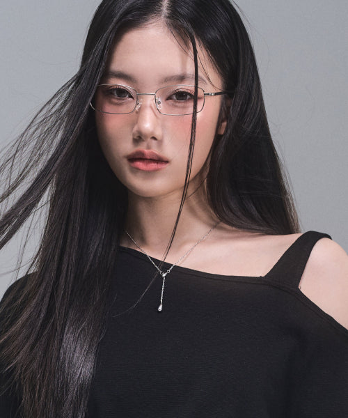 Tearls Drop Necklace [SILVER]
