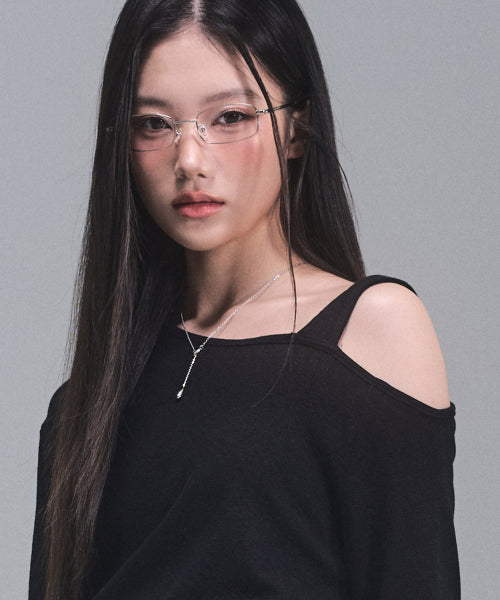 Tearls Drop Necklace [SILVER]