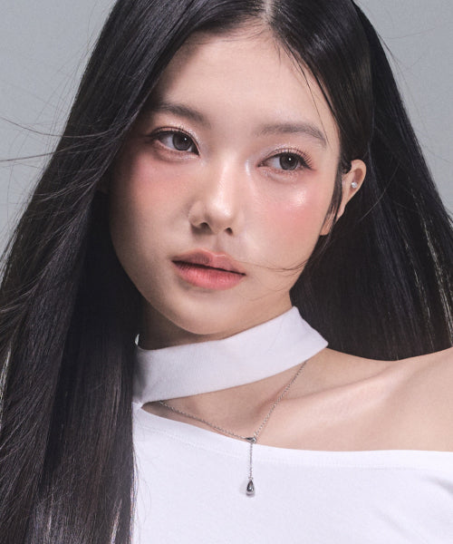 Tearls Drop Necklace [SILVER]