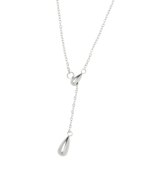 Tearls Drop Necklace [SILVER]