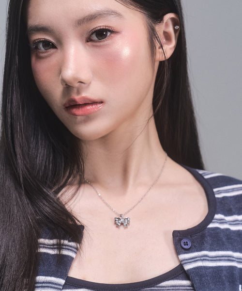 Ribbon Necklace [SILVER]