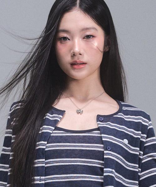 Ribbon Necklace [SILVER]