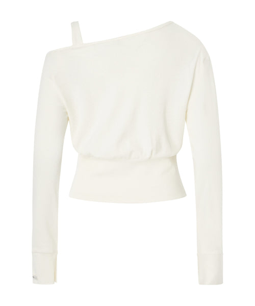 Harper Unbalanced Off-Shoulder Top [IVORY]