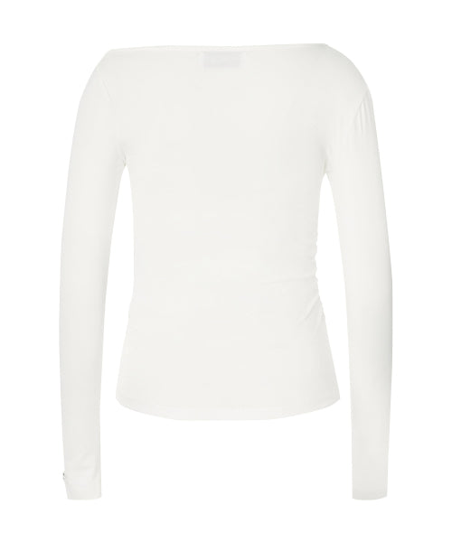Chloe Unbalanced Sleeve Top [WHITE]