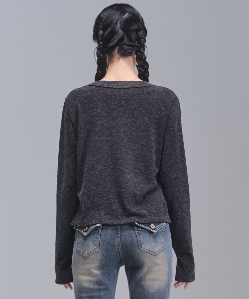Jane Flower Cardigan Set [CHARCOAL]