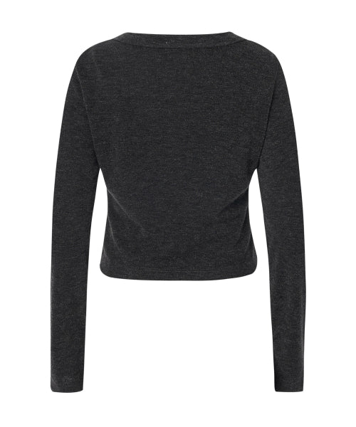 Jane Flower Cardigan Set [CHARCOAL]