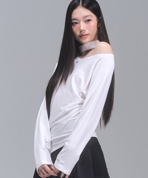 Irene Unbalanced Button Top [WHITE]