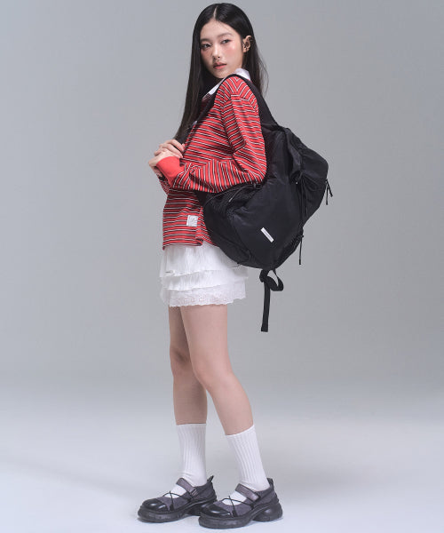 Sydney Stripe Collar Sweatshirt [RED]