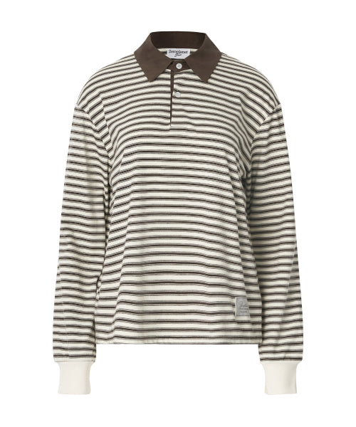 Sydney Stripe Collar Sweatshirt [IVORY]