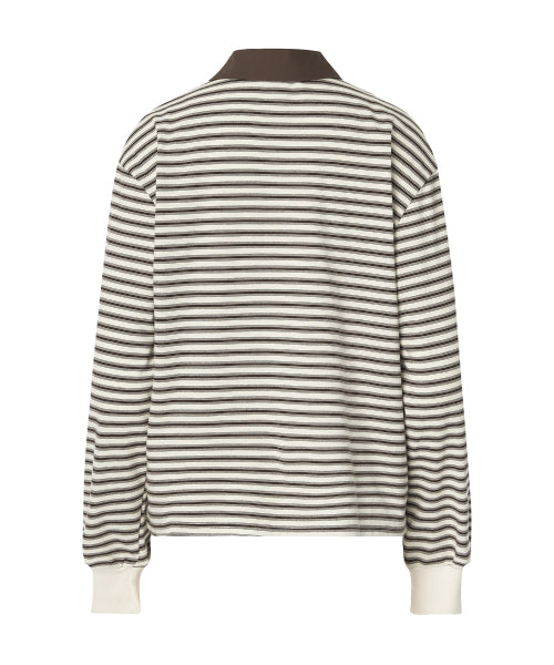 Sydney Stripe Collar Sweatshirt [IVORY]