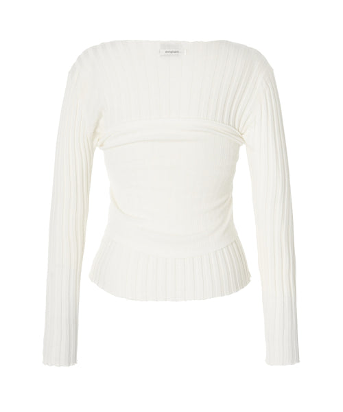 Celina Burton Bustier Knitwear Set [IVORY]